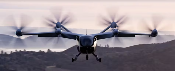 Joby Aviation’s electric vertical take-off and landing aircraft are powered by six electric motors, enabling it to take off and land vertically.
