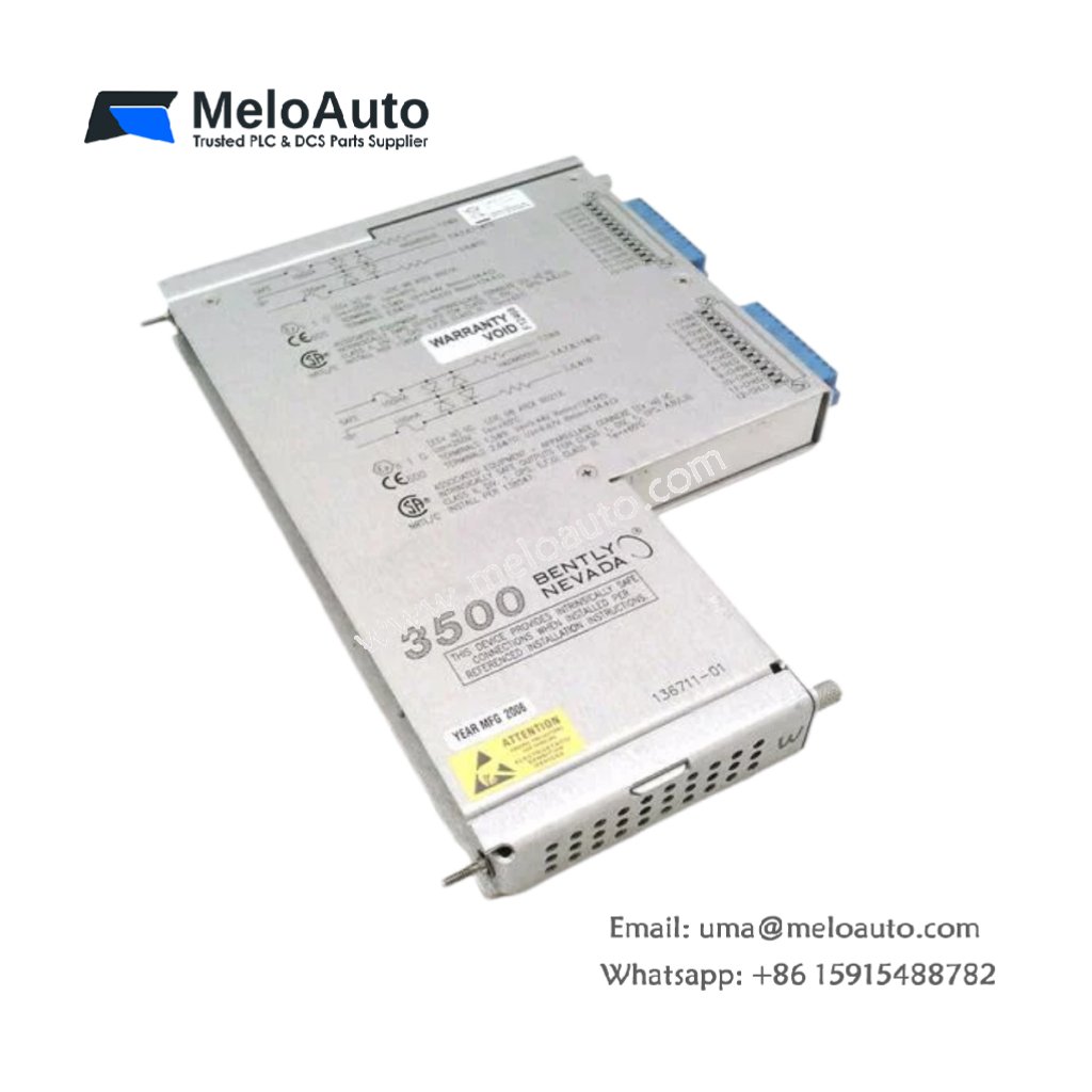 Bently Nevada 3500 Series 136711-01 I/O Module with Internal Barriers