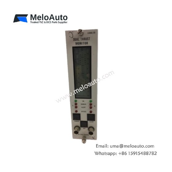 The Bently Nevada 3300/20-01-01-02-01-00 Dual Thrust Monitor offers dual-channel monitoring for precise axial position measurements and early detection of thrust bearing issues.