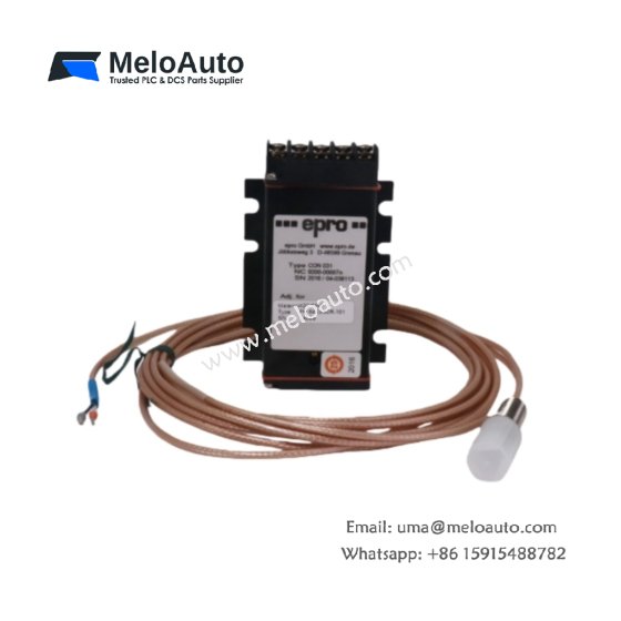 The EPRO PR6423/00R-101 CON031 is a non-contact eddy current sensor by Emerson for measuring vibration, eccentricity, and air gaps in machinery.