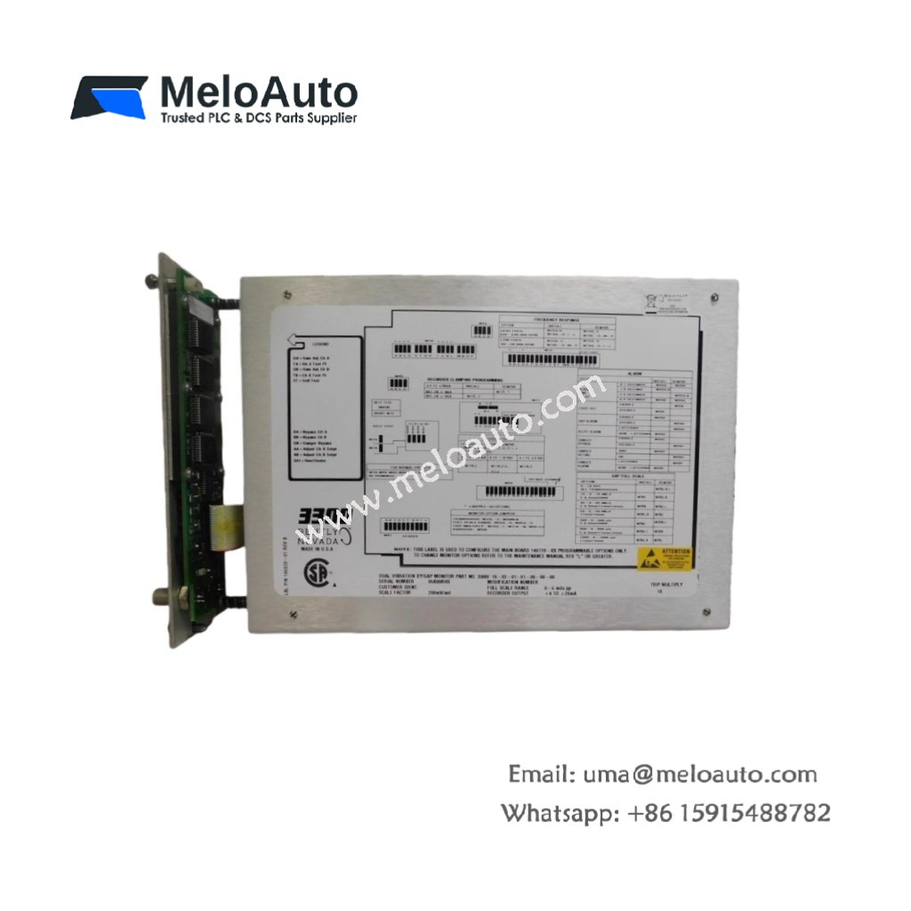 Bently Nevada 3300/16-02-01-00-01-00-00 Dual Vibration Monitor