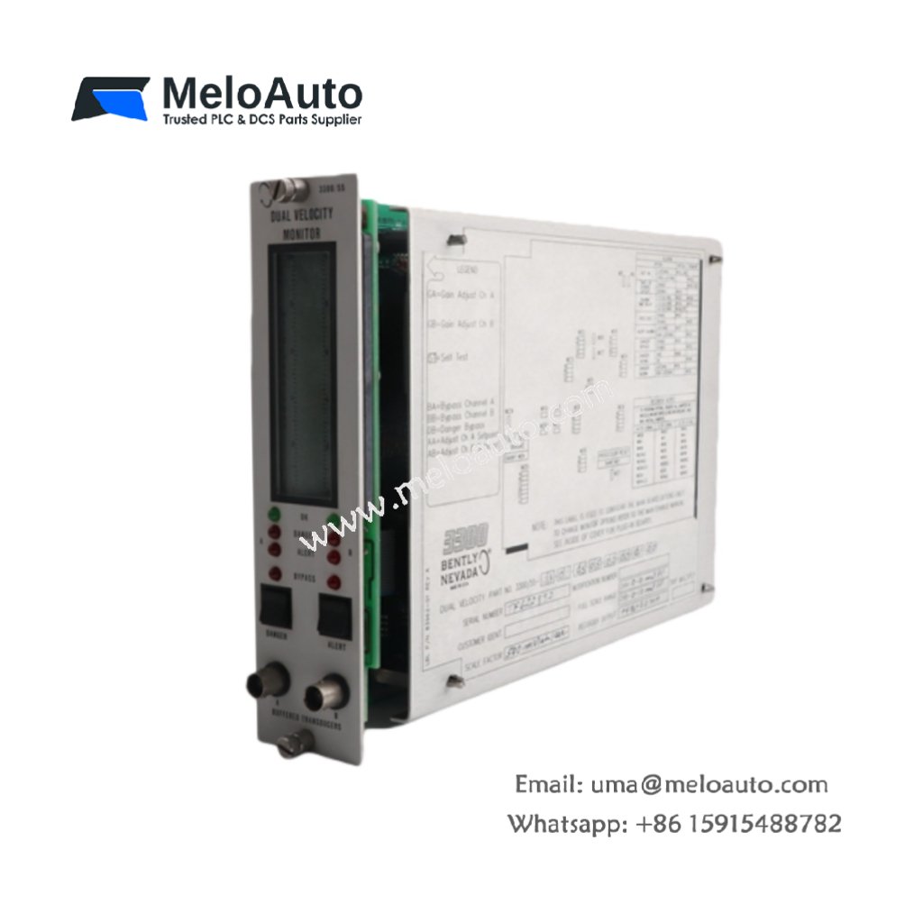 Bently Nevada 3300/55-01-01-02-02-00-00-03-00 Dual Velocity Monitor – Advanced Vibration Monitoring for Machinery Health