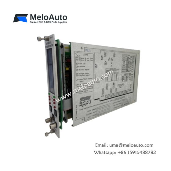 The Bently Nevada 3300/46-XX-XX-01-00 monitors differential expansion in rotating machinery, offering flexible transducer placement, alarm setpoints, and real-time data for early fault detection.