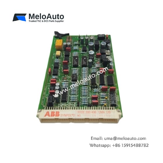 The ABB 3DDE300406 CMA126 is an industrial communication interface card supporting CANopen, PROFIBUS, and Modbus RTU for reliable data exchange.