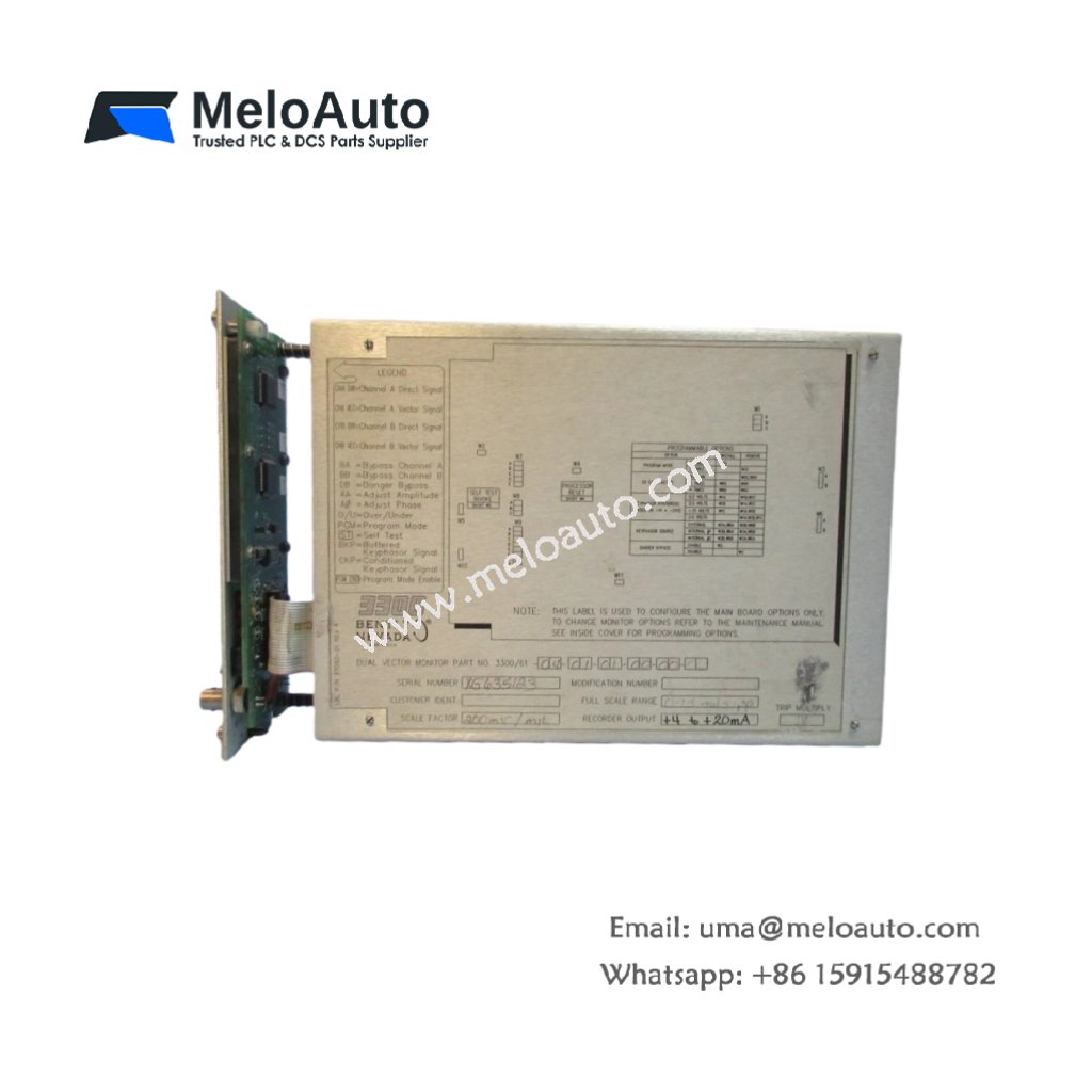 Bently Nevada 3300/61-03-01-01-00-00-00 Dual Vector Vibration Monitor