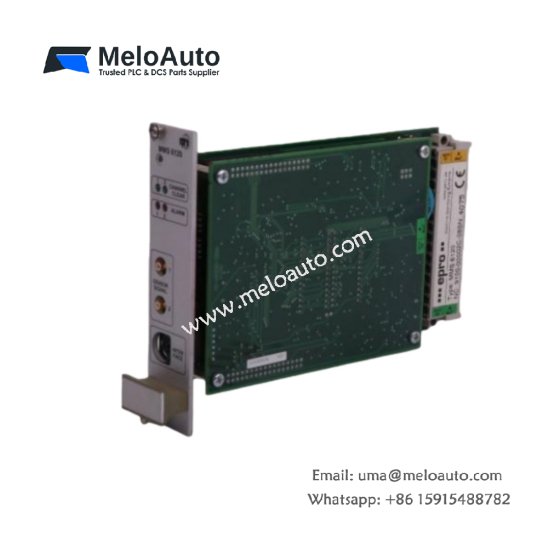 The EPRO MMS6120 provides reliable dual-channel vibration monitoring with adjustable measuring ranges, alarm functions, and robust design for industrial machinery.