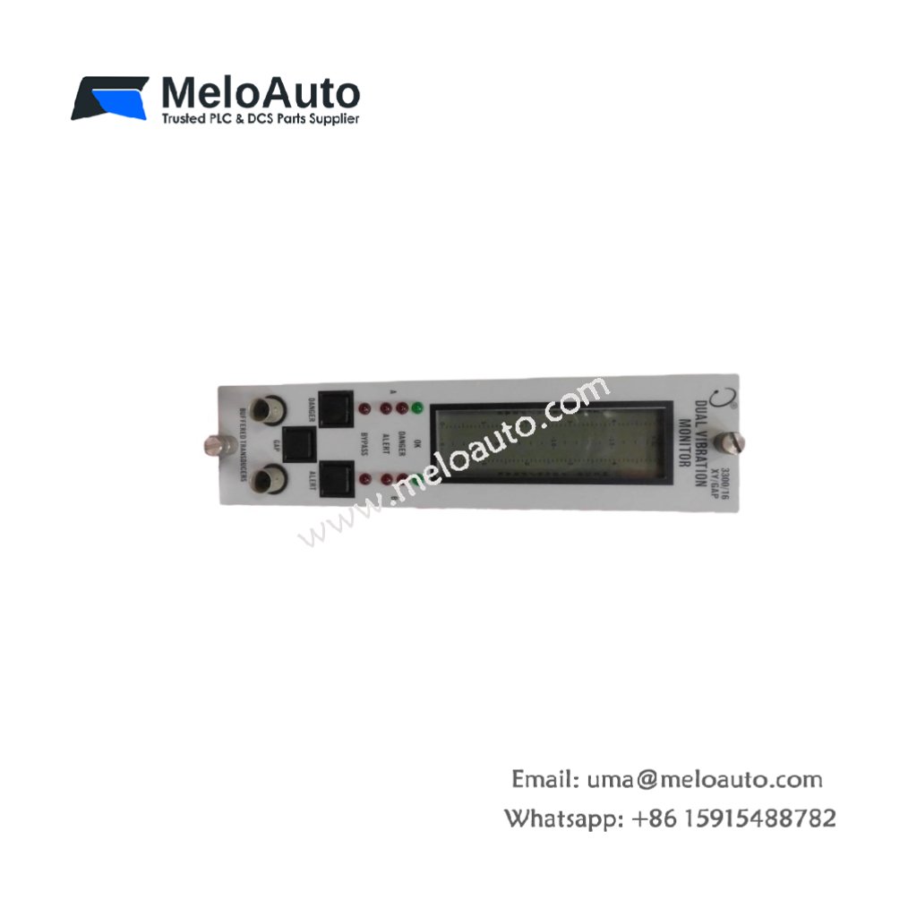 Bently Nevada 3300/16-11-01-01-00-02-00 XY/Gap Dual Vibration Monitor for Rotating Machinery