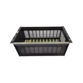 The GE IC697CHS791 9-slot rack supports up to 9 Series 90-70 PLC modules, with AC/DC power options and mechanical keying for secure installation.