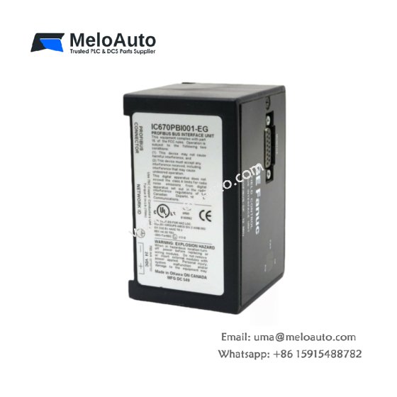 The GE IC670PBI001 is a Profibus interface module for Field Control systems, enabling seamless communication between I/O modules and GE CPUs. Supports various transmission speeds and scalable integration.