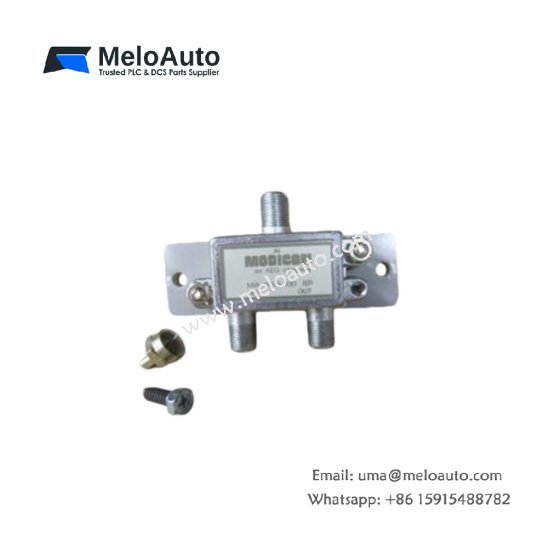 The Schneider MA-0186-100 coaxial cable splitter supports ring topologies, with IP68 protection, mercury-free design, and EU RoHS compliance for industrial use.