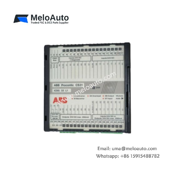 The ABB CS31 ICDT08B5 GJR5251600R0101 is an Analog Input Module for ABB PROCONTIC CS31 systems. It handles 8 channels of 0-10V or 4-20mA signals for industrial automation and control.