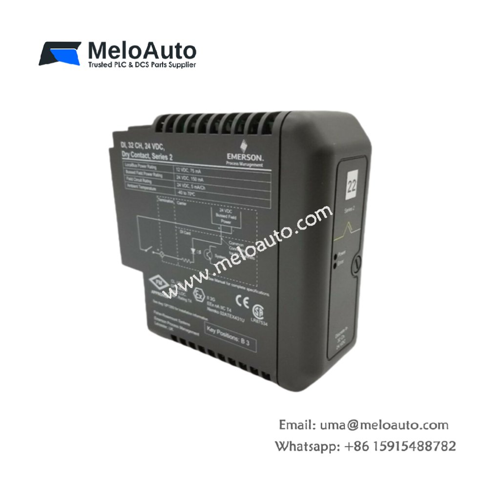 EMERSON KJ3203X1-BA1 12P3270X032 32-Channel Discrete Input Module for DeltaV™ DCS