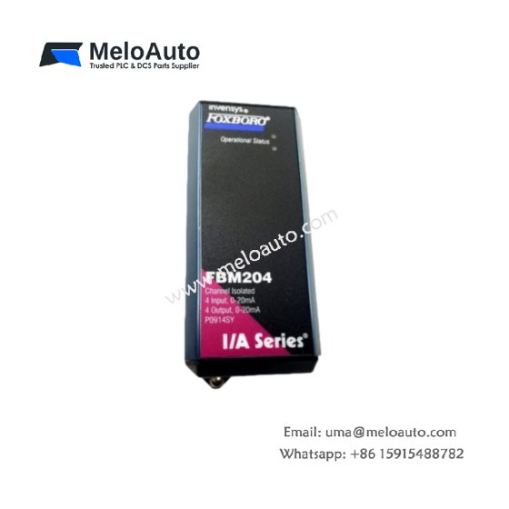 The Foxboro P0916AG connects up to four analog sensors to the FBM204 module with galvanic isolation and a rugged design for reliable operation in industrial environments.