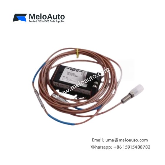 The EPRO PR6423/10R-040 CON021 is a high-precision 8mm eddy current sensor, offering 0.025mm accuracy, IP66 protection, and wide temperature range, ideal for turbomachinery.