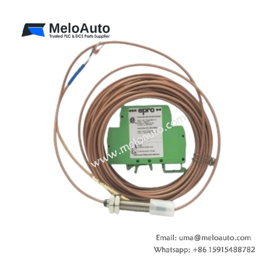 The EPRO PR6423/028-110 is a high-precision eddy current transducer designed for non-contact measurement of displacement, vibration, and other mechanical parameters.