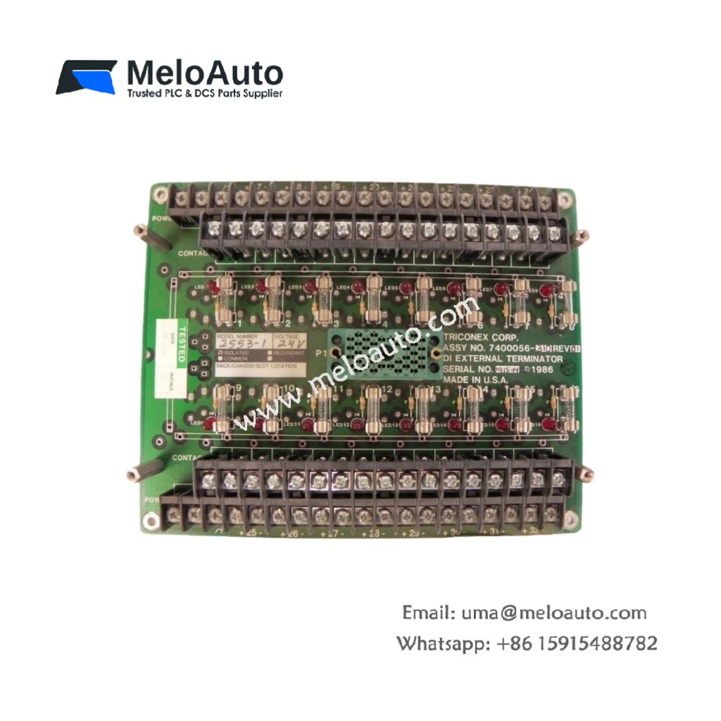 Triconex 2553 7400056-310 – 3-Channel, 16-Bit Analog Input Module