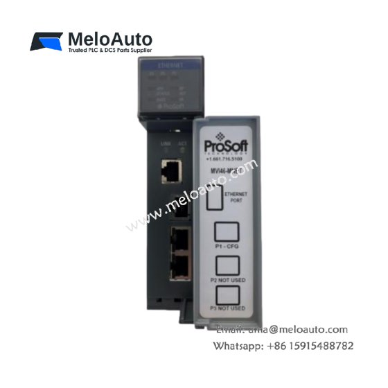 The ProSoft MVI46-MNET enables Modbus TCP/IP communication for Allen-Bradley SLC 500 systems. Supports client/server functionality and integrates with Ethernet-enabled devices.