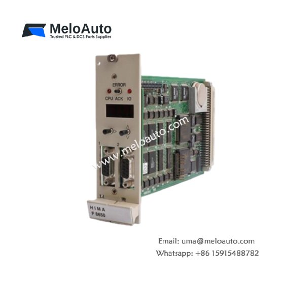 The HIMA F8650 central module features dual microprocessors, 1 MB flash memory, and SIL 3 certification. It supports PROFIBUS PA, Foundation Fieldbus, and HART protocols.