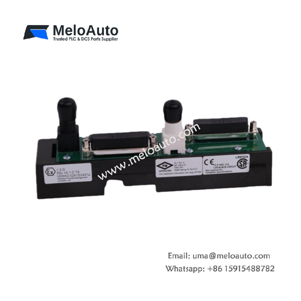 Emerson KJ4001X1-NA1 12P3373X012 Dual Right-Side Extender for DeltaV™ M-series DCS