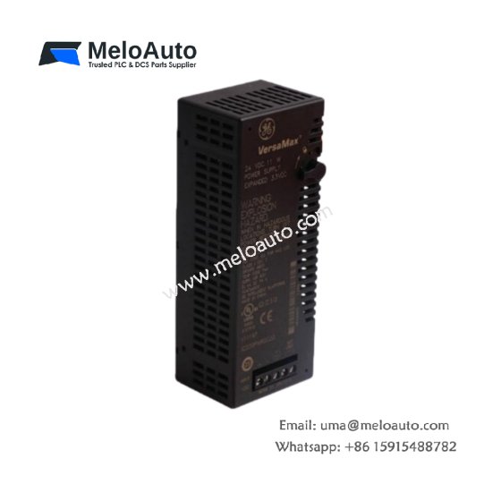 The GE IC200PWR102 is a power supply module for the VersaMax system, providing 5 VDC and 3.3 VDC outputs with up to 1.5 A total output current.