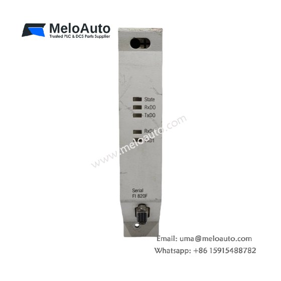 The ABB FI820F 3BDH000031R1 is a dual-channel serial fieldbus module with 2500V isolation, Modbus support, and up to 192 kbps communication speed for industrial automation.