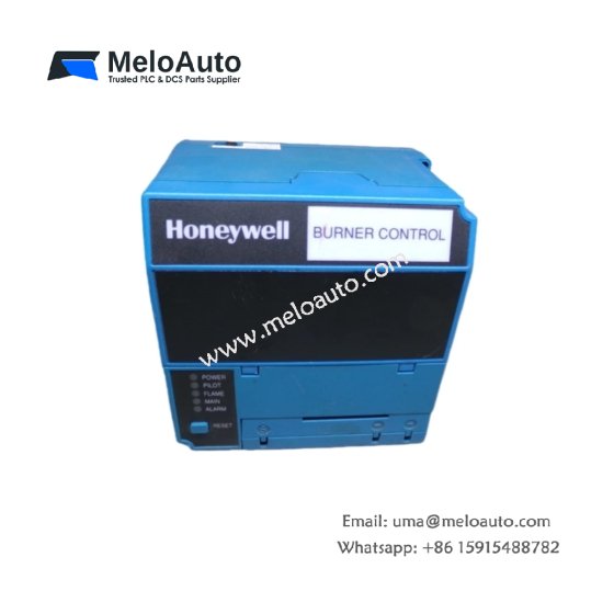 The Honeywell RM7800M1011 Burner Control Unit provides precise burner management with pre-ignition, running, and low fire modes, 120V AC, and a keyboard display module.