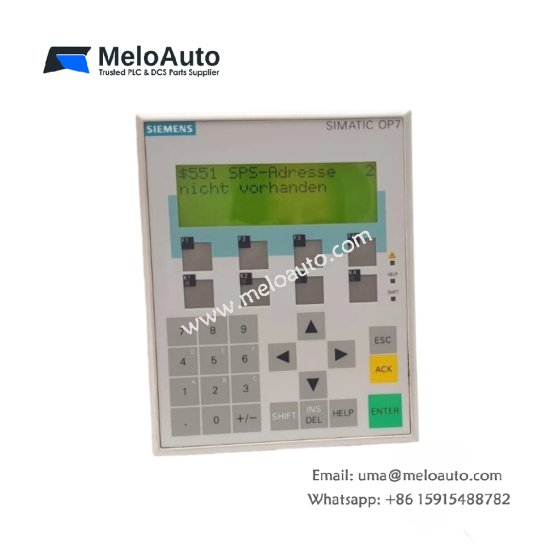 The Siemens 6AV3607-1JC20-0AX1 operator interface features a 4x20 LCD, PROFIBUS-DP, and 24 VDC power supply, ideal for SIMATIC S7 systems. The Siemens 6AV3607-1JC20-0AX1 operator interface features a 4x20 LCD, PROFIBUS-DP, and 24 VDC power supply, ideal for SIMATIC S7 systems. 
