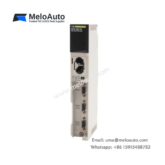 The 140CPU42401C from Schneider Electric is a high-performance CPU module featuring 1 MB RAM, RS232 & Modbus Plus ports, and full IEC 61131-3 support. ​