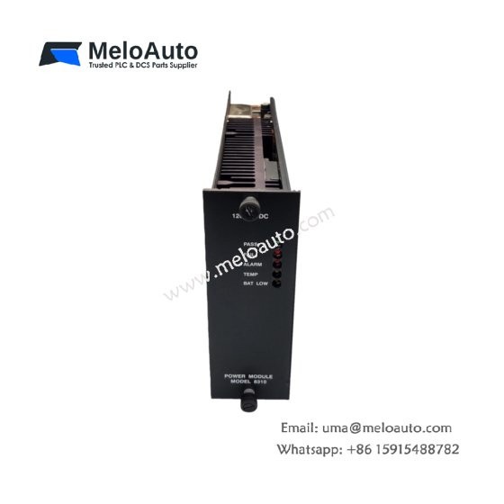 The Triconex 8310 power module offers 175 watts, 120 VAC/VDC input, and 5 amp fuse protection, designed for Triconex safety systems.