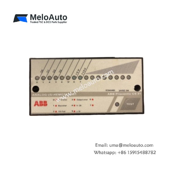 Discover the ABB ICSA04B5 FPR3341501R1042 Analog Output Unit with precise output control, 4 channels, configurable range, and a compact design. Perfect for industrial automation systems.