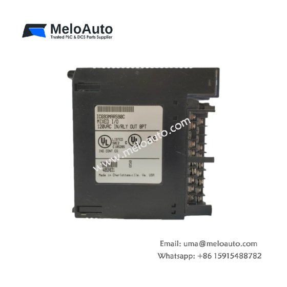 The GE IC693MAR590 is an input/relay output module for GE Series 90-30 PLCs with 8 inputs/outputs, 1500V isolation, and 15ms response time.
