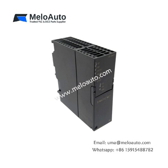 The Siemens 6GK7343-1EX30-0XE0 Communications Processor connects SIMATIC S7-300 to industrial Ethernet via ISO, TCP/IP, and PROFINET IO, supporting 10-100 Mbit/s transfer rates.