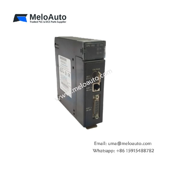 The GE IC693CPU352 modular CPU offers a 25 MHz processor, 240 Kbytes memory, and supports floating point math, ideal for Series 90-30 PLC systems.