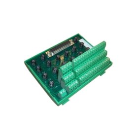 The Schneider 140CFG01600 terminal block offers 16 fused connections for Modicon Quantum I/O modules, with a SUB-D 50 connector and RoHS compliance.