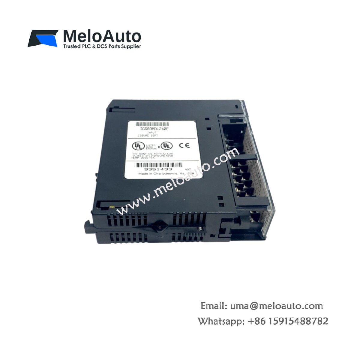 GE IC693MDL240 Discrete Input Module – 120 VAC, 16 Channels