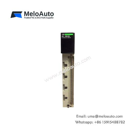 The Schneider 140AII33000C is an intrinsically safe temperature input module designed for Modicon Quantum, supporting thermocouple inputs for hazardous environments.