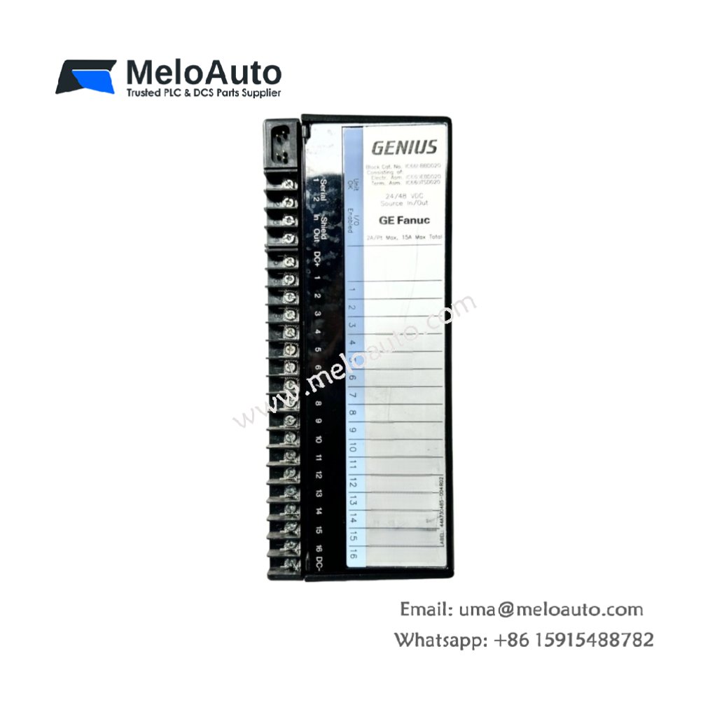 GE IC660BBD020 16-Channel Source I/O Block for Genius I/O Systems