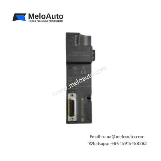 The GE IC200ETM001 expansion connector supports up to 7 additional racks for Versamax PLC systems, with 16 circuits, 15/750 meters cable lengths, and a 250 bits/sec data rate.