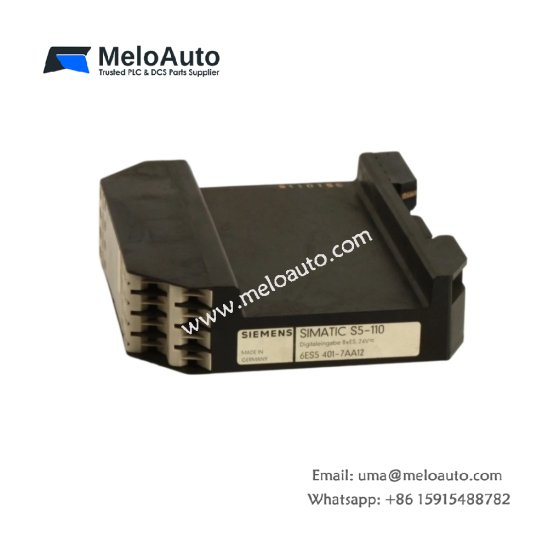 The Siemens 6ES5401-7AA12 Simatic S5 Digital Input Module features 32 inputs and 24 VDC power for seamless integration into SIMATIC S5 PLC systems. The Siemens 6ES5401-7AA12 Simatic S5 Digital Input Module features 32 inputs and 24 VDC power for seamless integration into SIMATIC S5 PLC systems.