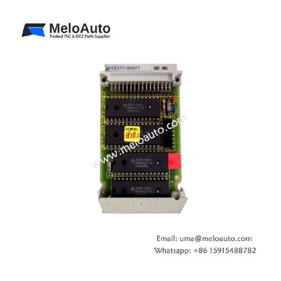 Siemens 6ES5377-0AB21 memory module for industrial controllers. Provides non-volatile storage for user programs, parameters, and critical system data.