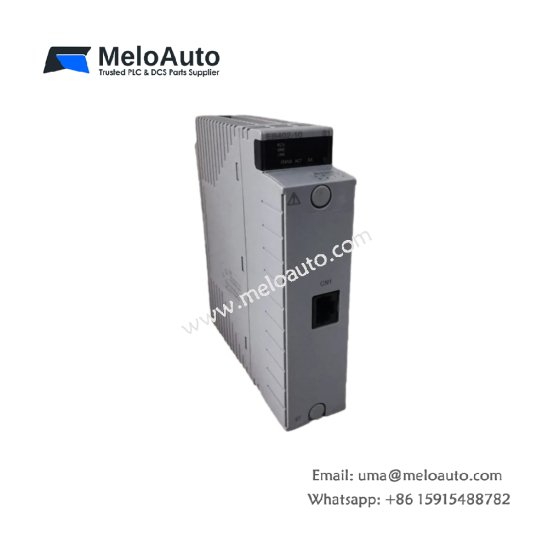 Yokogawa EB402-10 ER Bus master module connects slaves to CENTUM VP/CS3000 DCS. Features 10BASE-2 BNC ports, 10Mbps speed, 185m range, and compact 5.1x12.7x15.2cm size.