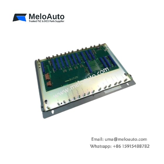 The GE A02B-0094-B502 rack frame backplane offers 13 slots and reliable power distribution for GE automation control units. Built for industrial use.