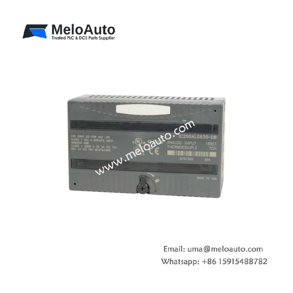 GE IC200ALG630-DB Analog Input Module – 16-Bit Thermocouple for Precise Data Acquisition