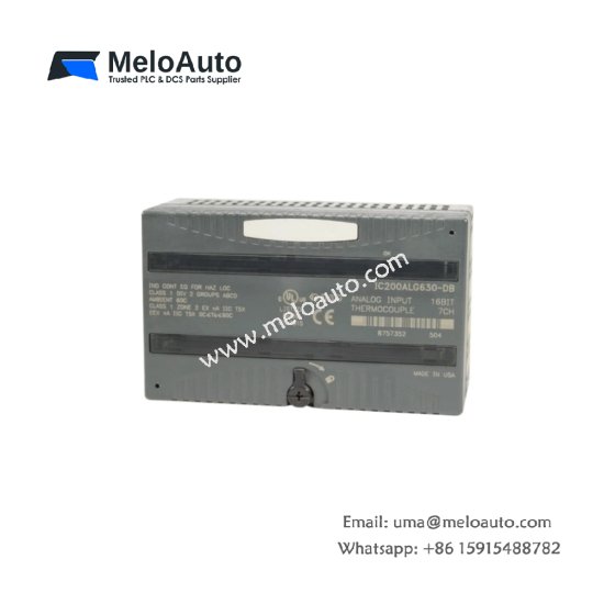 The GE IC200ALG630-DB Analog Input Module offers 16-bit resolution and supports multiple thermocouple types for precise temperature measurement and industrial automation.The GE IC200ALG630-DB Analog Input Module offers 16-bit resolution and supports multiple thermocouple types for precise temperature measurement and industrial automation.