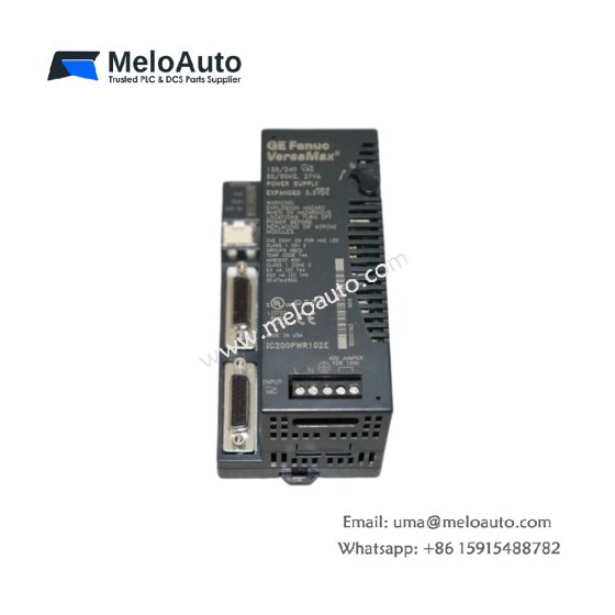 The GE IC200PWR102E VersaMax expanded power supply unit offers reliable 24 VDC output with 5 A power, ideal for industrial automation systems.