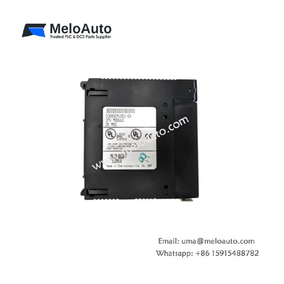 The GE IC693CPU351-EK CPU module provides 240 KB user memory for Series 90-30 PLC systems. It features RS-232 and RS-485 communication ports.