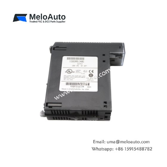 The GE IC693MDL340G AC output module provides 16 output channels with 2 Amps per channel, ideal for controlling AC-powered devices in industrial automation systems.