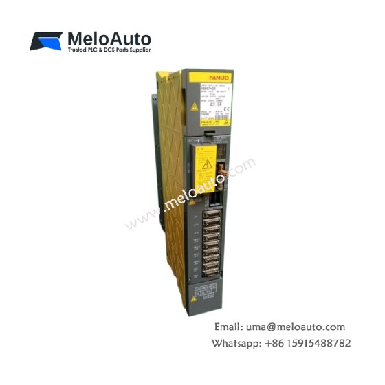 The GE A06B-6079-H206 servo amplifier module provides 1.5 kW output power, 7.5 A current, and RS-232/RS-485 communication for precise motor control in automation systems.