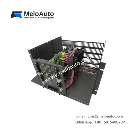 The ABB Bailey NMPP02 auxiliary power panel module provides 8-channel 24V DC power distribution with individual circuit fusing. It features DIN rail mounting and status LEDs.