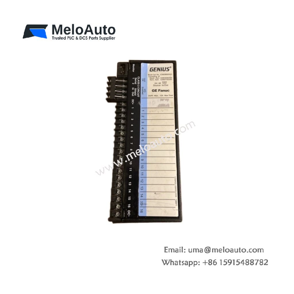 GE IC660TSD020 Terminal Assembly – Genius I/O
